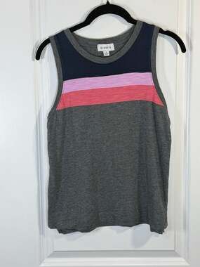 Evereve Striped Cotton Modal Tank Top Size S